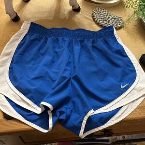 Nike Women's Athletic Shorts in Blue and White